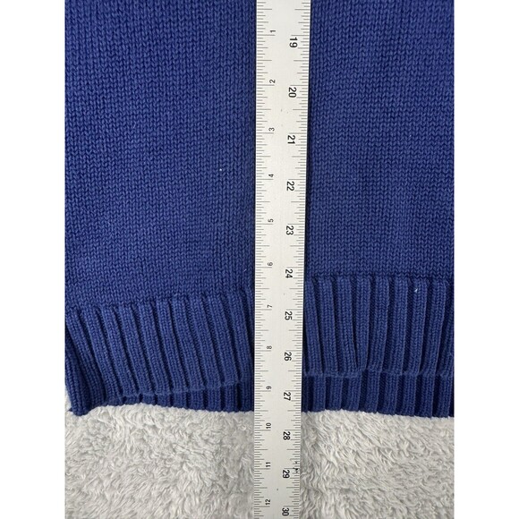 Vintage Polo Ralph Lauren Turtleneck Sweater Pullover Mens Large Blue/black - Picture 4 of 8